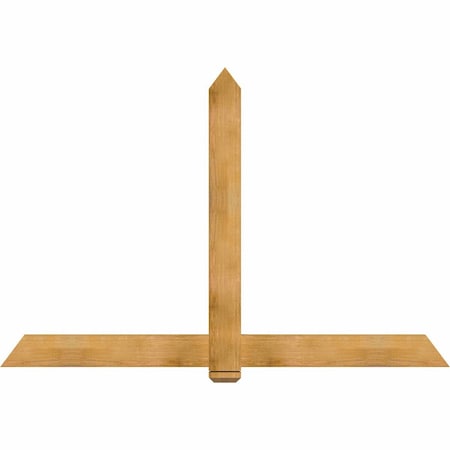 Ekena Millwork Eugene Rough Sawn Timber Gable Bracket, Western Red Cedar, 84"W x 56"H x 2"D x 6"F, 16/12 Pitch GBW084X56X0206EUG00RWR